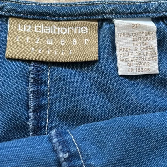 VTG Liz Claiborne Tropical Denim Skirt 2 Petite - Picture 7 of 11